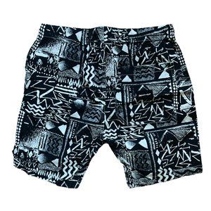 Men's Quicksilver beach casual short laby print no stretch shorts Size M